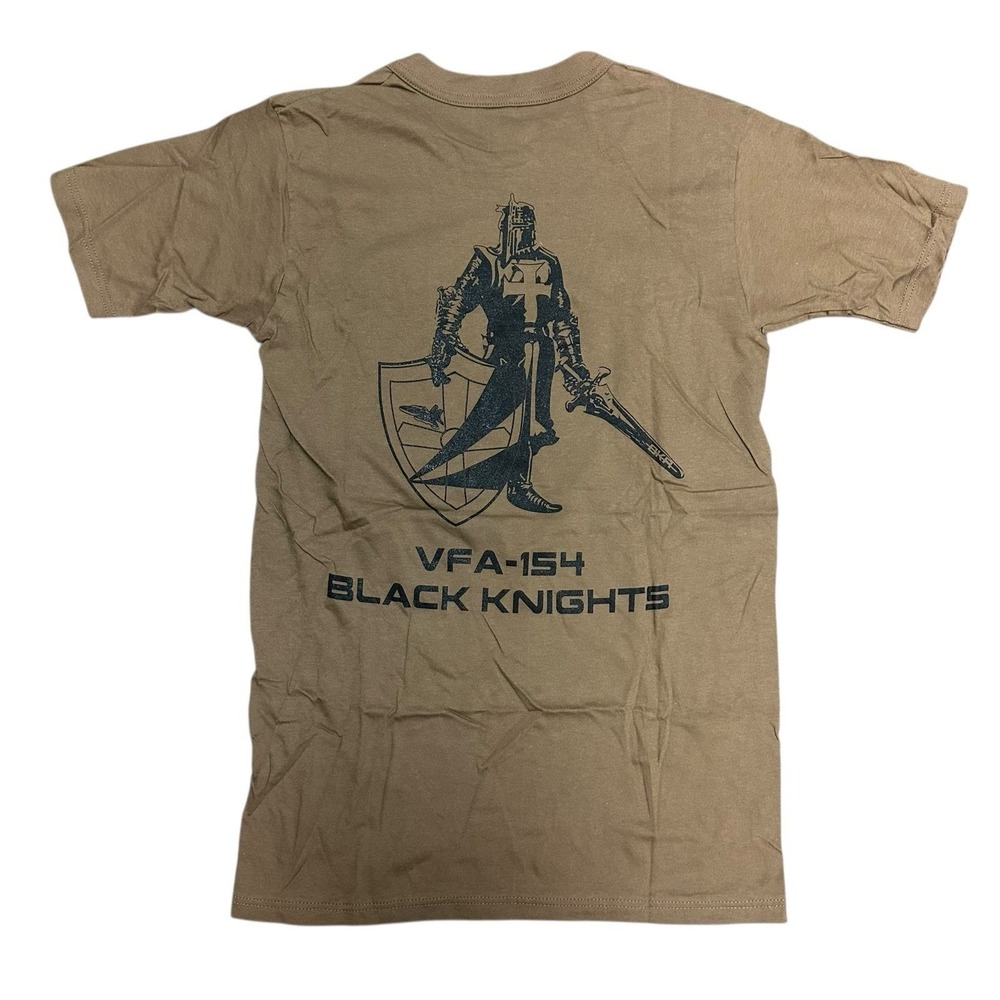 Soffe Mens VFA-154 Black Knights Military Graphic T-Shirt Khaki Small - Picture 6 of 9